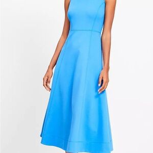 LOFT Blue Sleeveless Halter Midi Dress